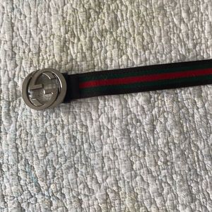 Authentic web belt with G buckle